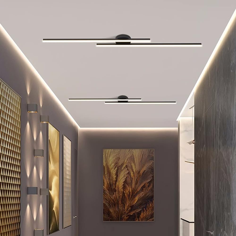 Modern LED Ceiling Lamp Aluminum Semi Flush Mount Light