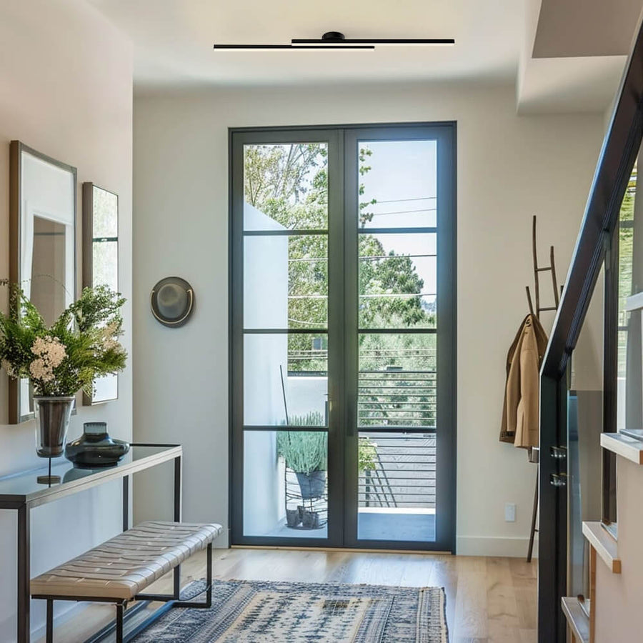 Modern LED Ceiling Lamp Aluminum Semi Flush Mount Light