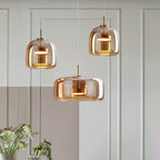 Modern Glass Pendant Light LED Hanging Ceiling Lamp