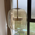 Modern Glass Pendant Light LED Hanging Ceiling Lamp