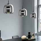 Modern Glass Pendant Light LED Hanging Ceiling Lamp