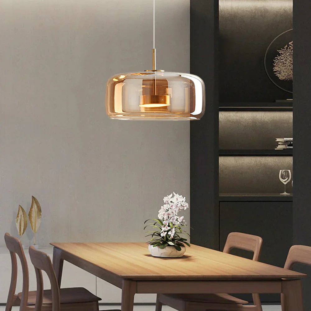 Modern Glass Pendant Light LED Hanging Ceiling Lamp