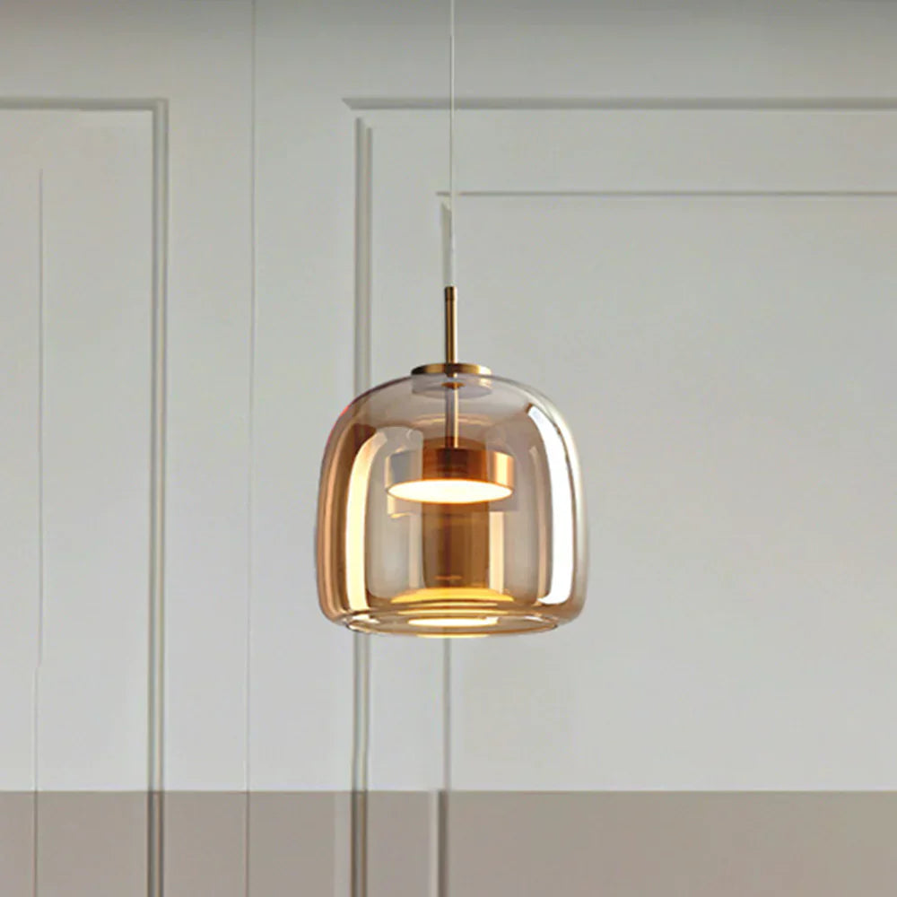 Modern Glass Pendant Light LED Hanging Ceiling Lamp