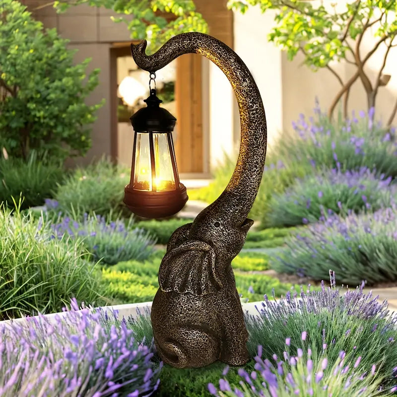 Enchanted Elephant Solar Garden Lamp