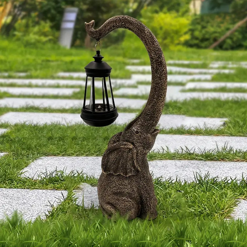 Enchanted Elephant Solar Garden Lamp