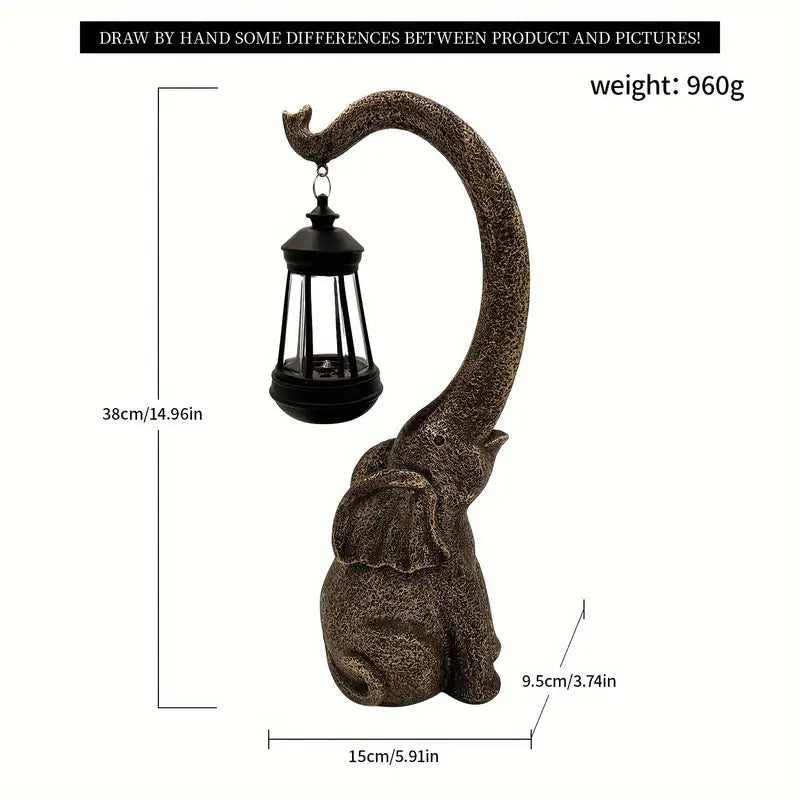 Enchanted Elephant Solar Garden Lamp