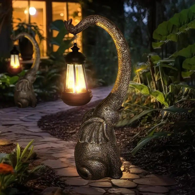Enchanted Elephant Solar Garden Lamp