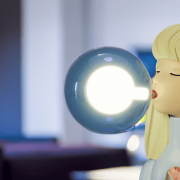 Glass Bubble Accessory Replacement Shade For Bubble Girls Lamp