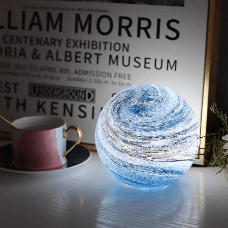 Glass Moon Lamp, Color Changing LED Table Light, Decorative Sphere Night Light