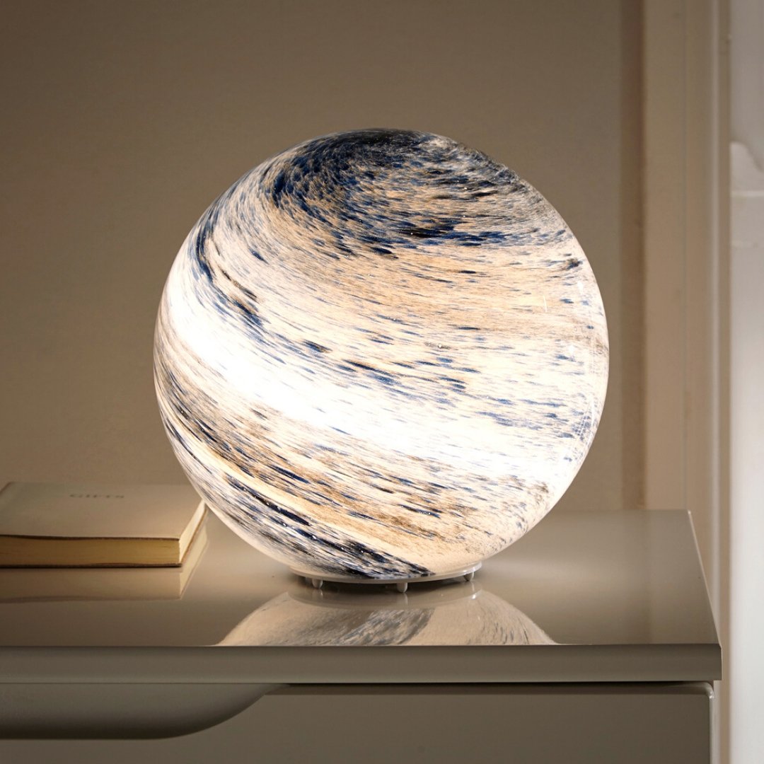 Glass Moon Lamp LED Color Changing Table Light