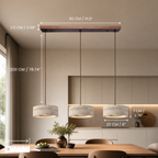 Travertine stone pendant light in a modern living space