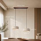 Travertine pendant light finish options