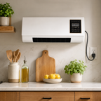 Wall-mounted air conditioner key features: 3-speed air flow and timer