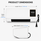 Wall-mounted air conditioner with button controls and timer