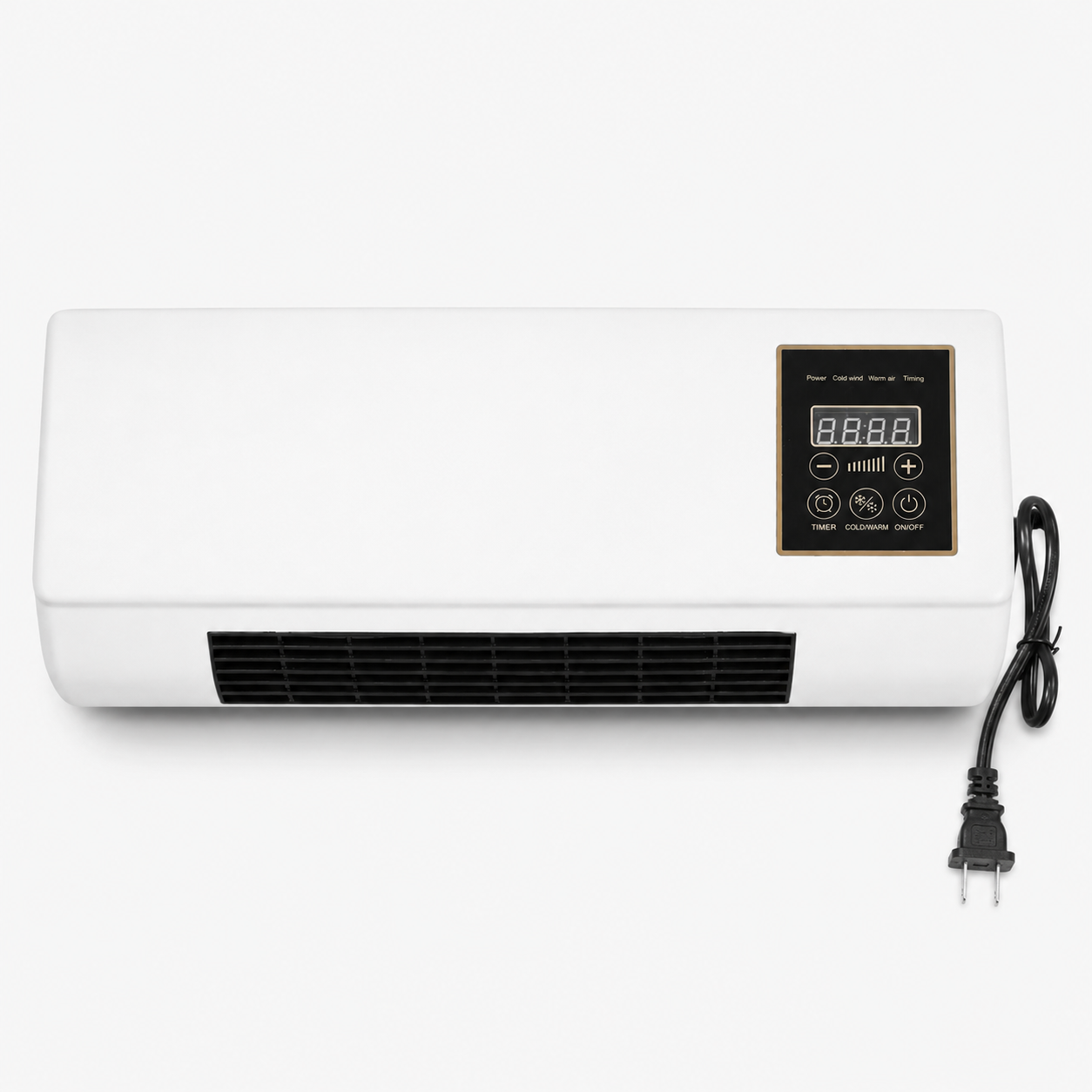 Wall-mounted air conditioner unit in a modern bedroom