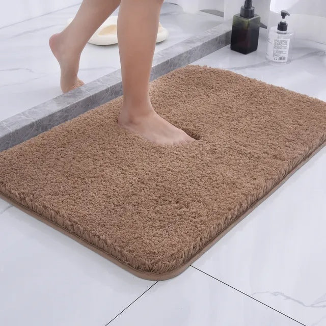 Soft Plush Bath Rug Non Slip Absorbent Bathroom Mat