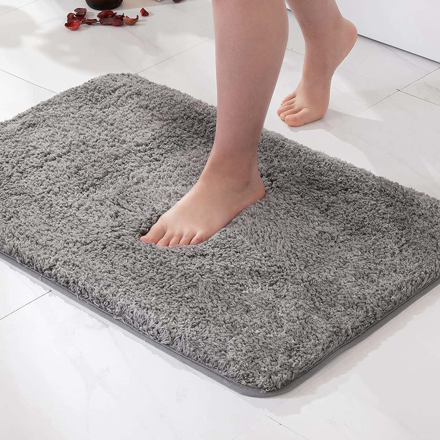 Soft Plush Bath Rug Non Slip Absorbent Bathroom Mat