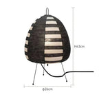Japanese Rice Paper Table Lamp Retro Wabi Sabi Design