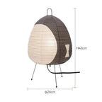 Japanese Rice Paper Table Lamp Retro Wabi Sabi Design
