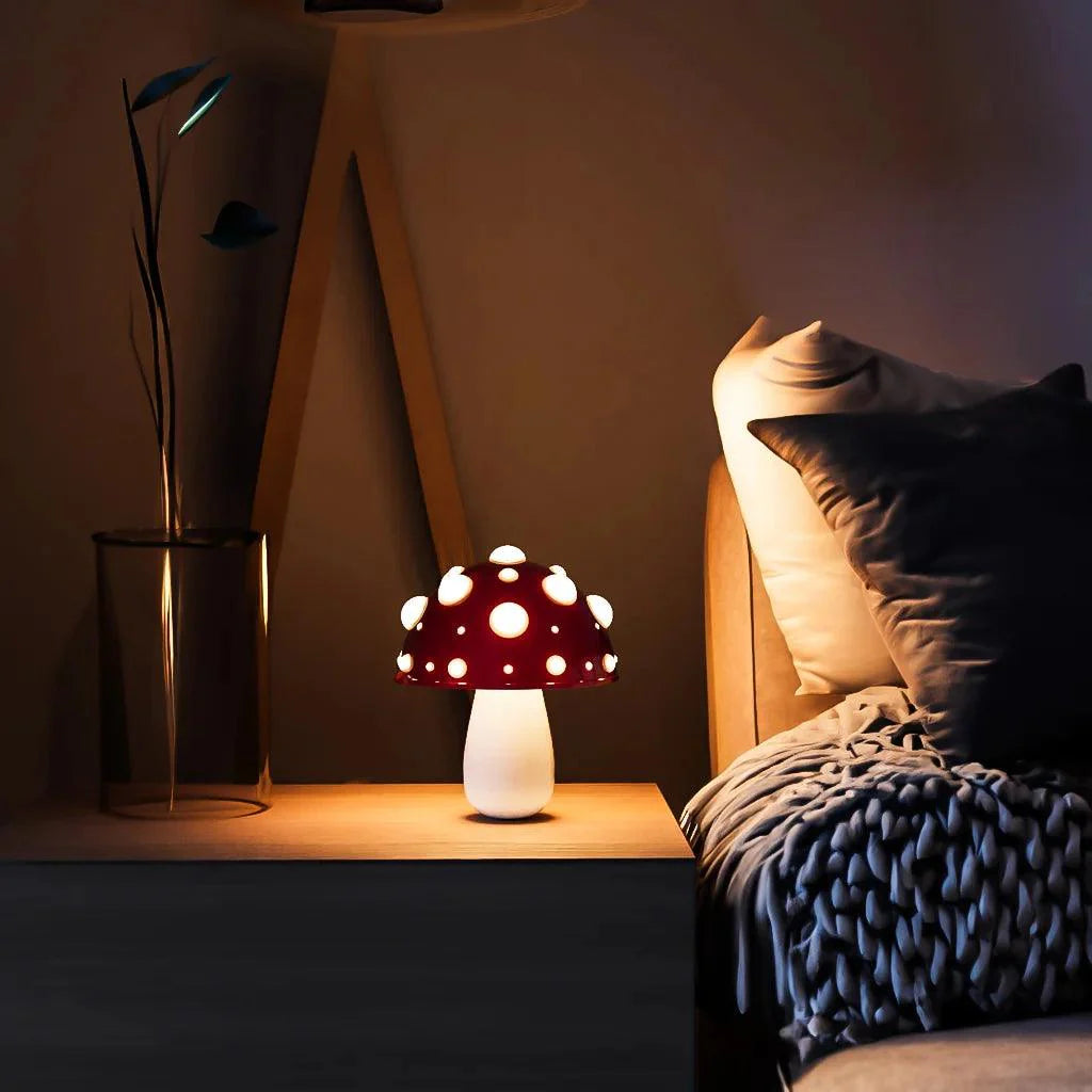Melita Mushroom Table Lamp Adjustable Warm White LED
