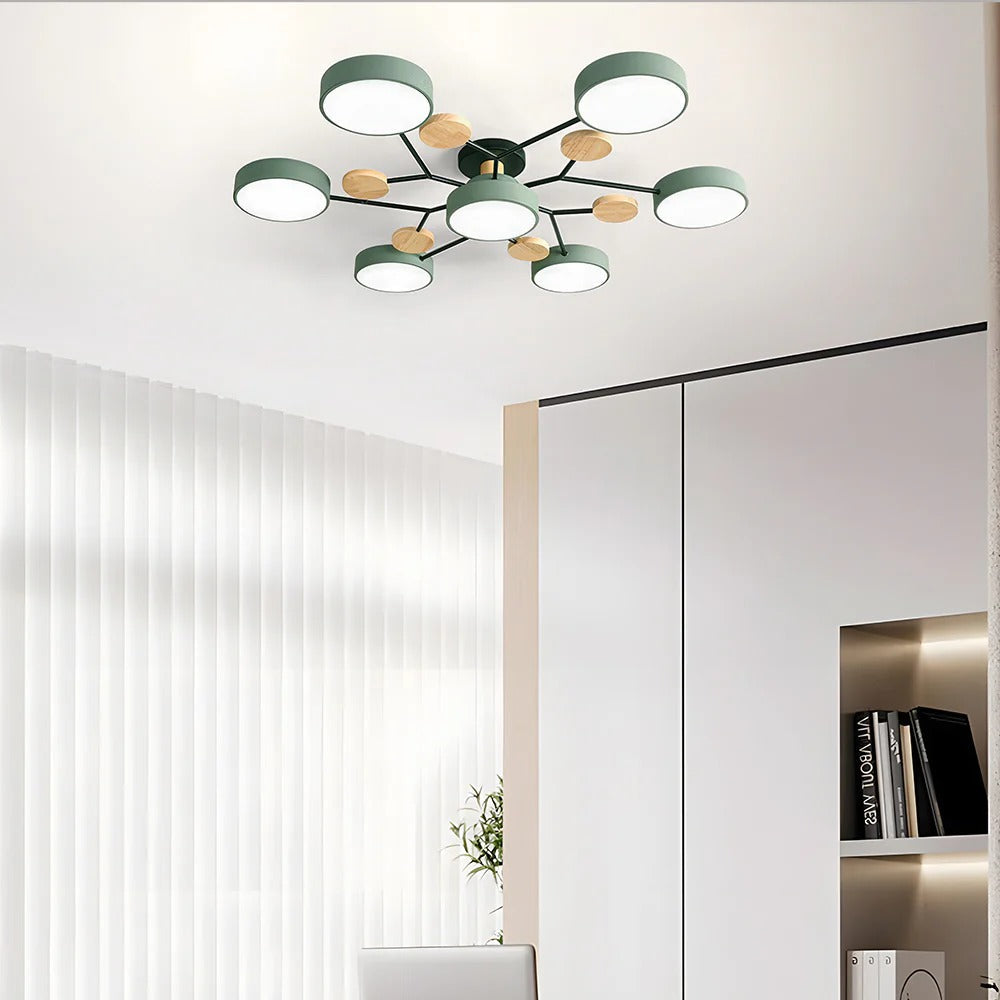 Modern LED Ceiling Lamp Acrylic Iron Living Room Light