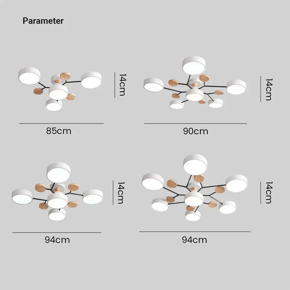 Modern LED Ceiling Lamp Acrylic Iron Living Room Light