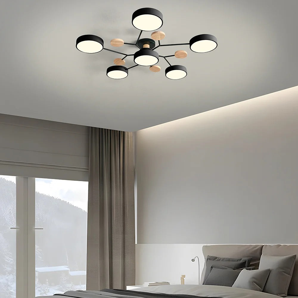 Modern LED Ceiling Lamp Acrylic Iron Living Room Light