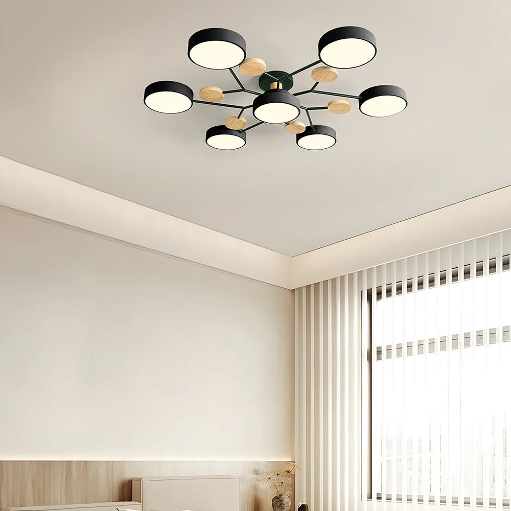 Modern LED Ceiling Lamp Acrylic Iron Living Room Light