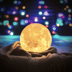 Moon Lamp 3D Printed LED Touch Control Night Light