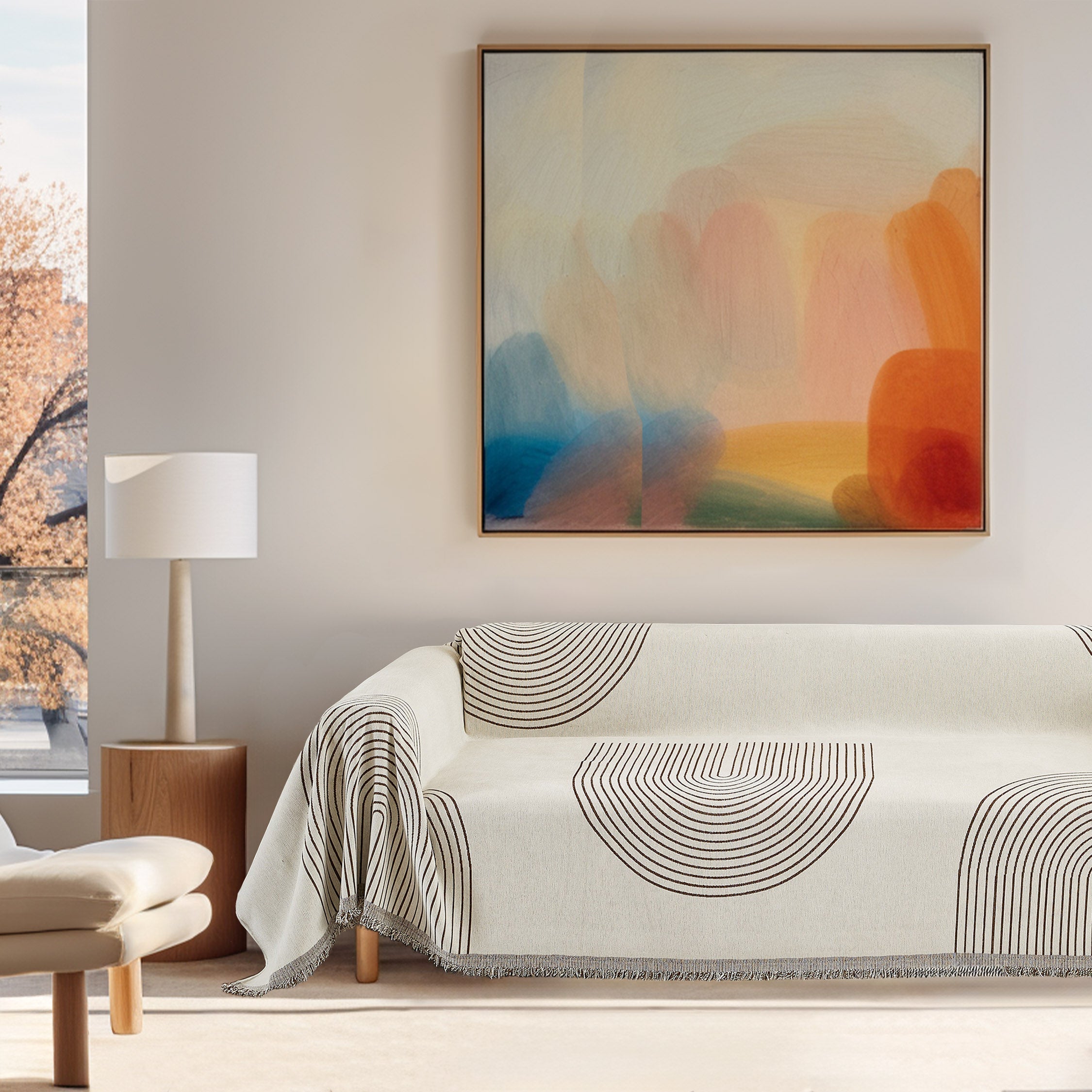 Reversible Chenille Sofa Cover for Soft Cozy Everyday Protection