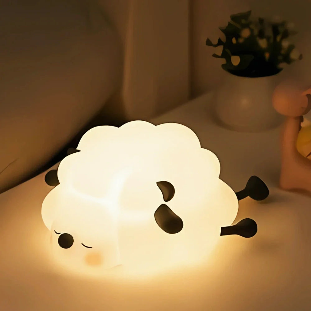 SqueezeBuddies Night Light Rechargeable Silicone Table Lamp