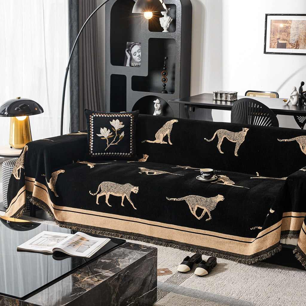 Safari Inspired Anti Pilling Sofa Cover for Bold Modern Living
