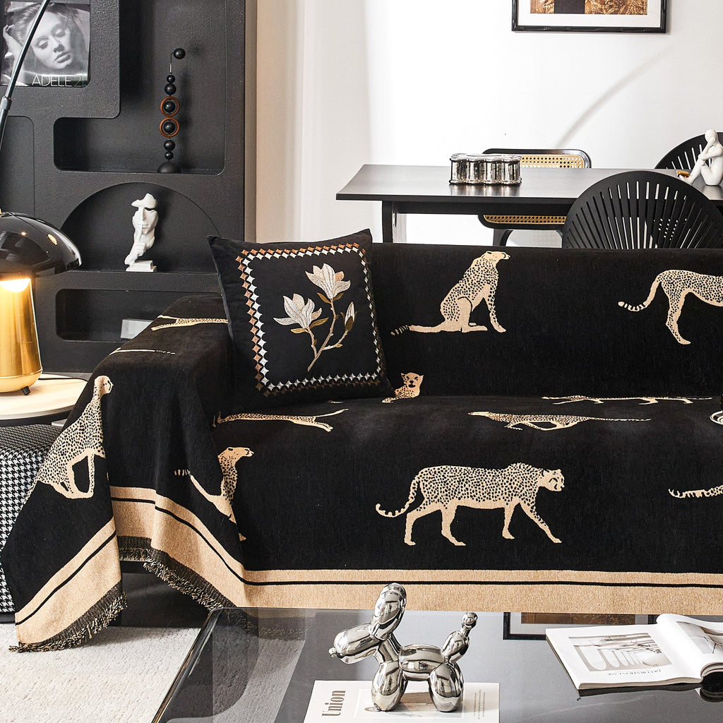 Safari Inspired Anti Pilling Sofa Cover for Bold Modern Living