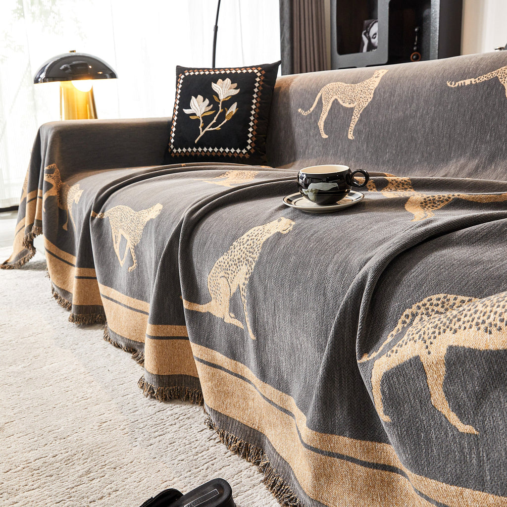 Safari Inspired Anti Pilling Sofa Cover for Bold Modern Living