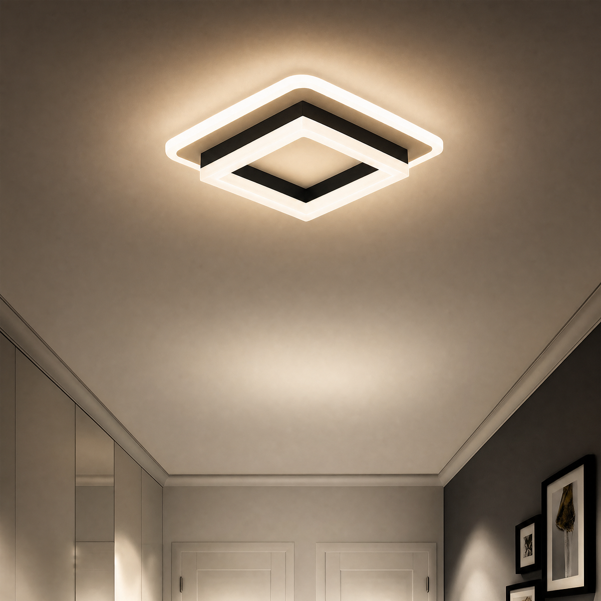 A square that floats off the ceiling