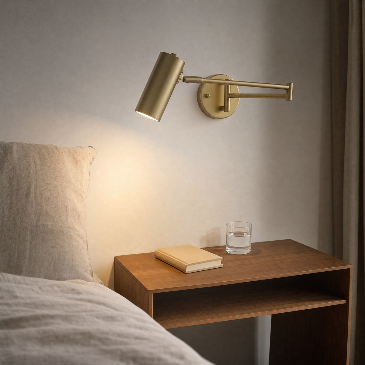 Frees up the entire nightstand